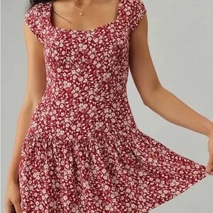 Reformation Red Floral Dress
